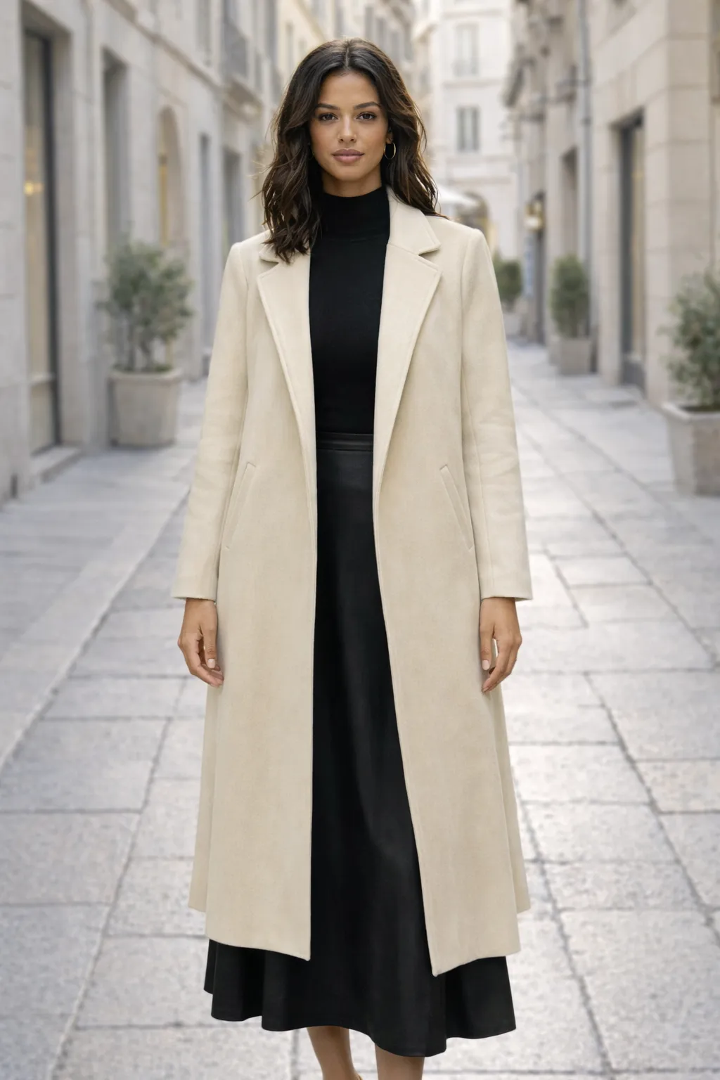 Kaşe Uzun Kaban   Sarı