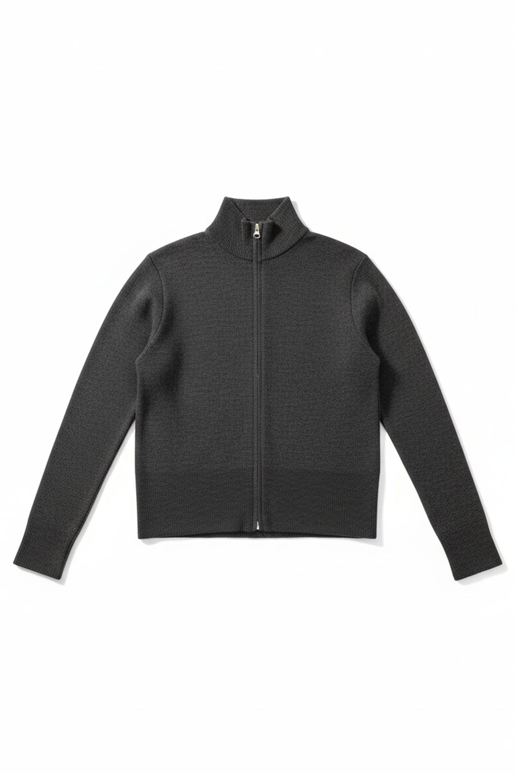 Fermuarlı Çelik Örgü Hırka – Gri