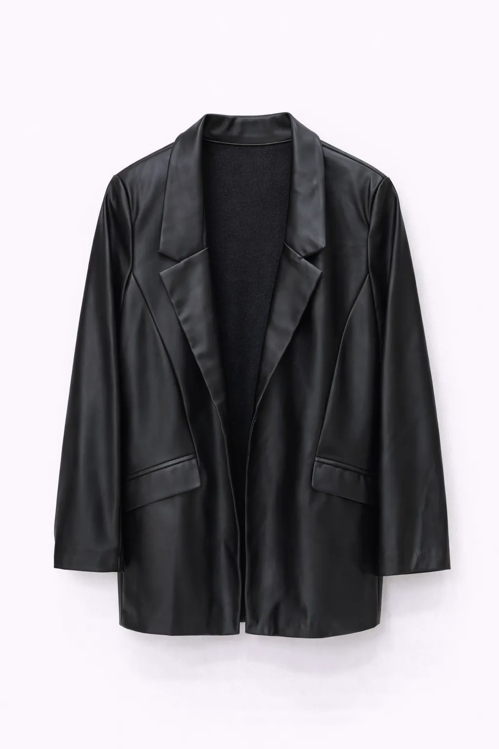 Deri Blazer Ceket – Siyah